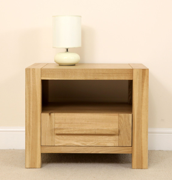 Fresco Natural Solid Oak Bedside Table | Bedroom Furniture