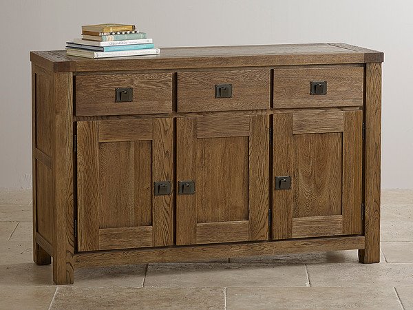 Windsor Brushed Solid Oak Large Sideboard Voore