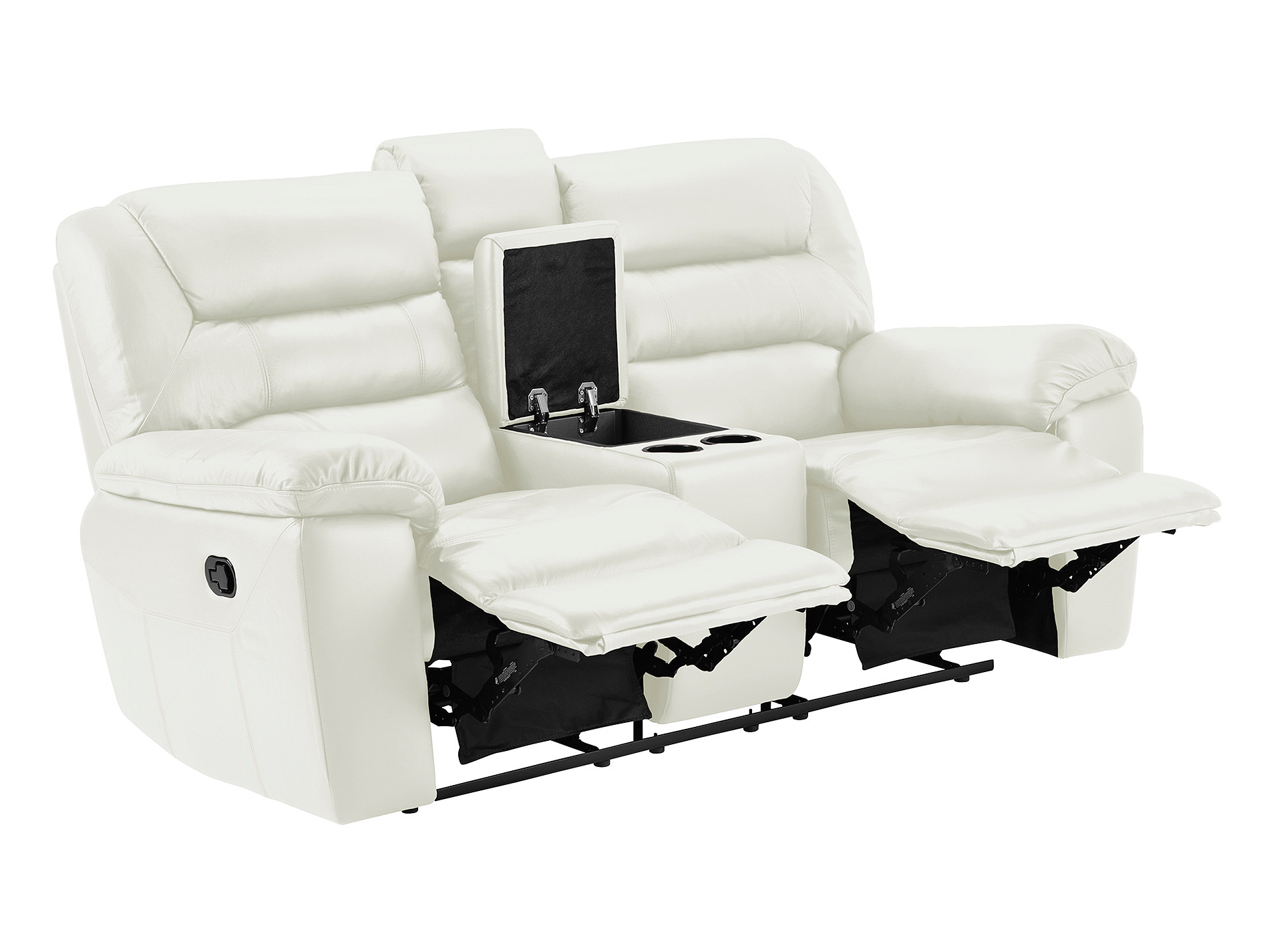 white leather electric recliner sofa