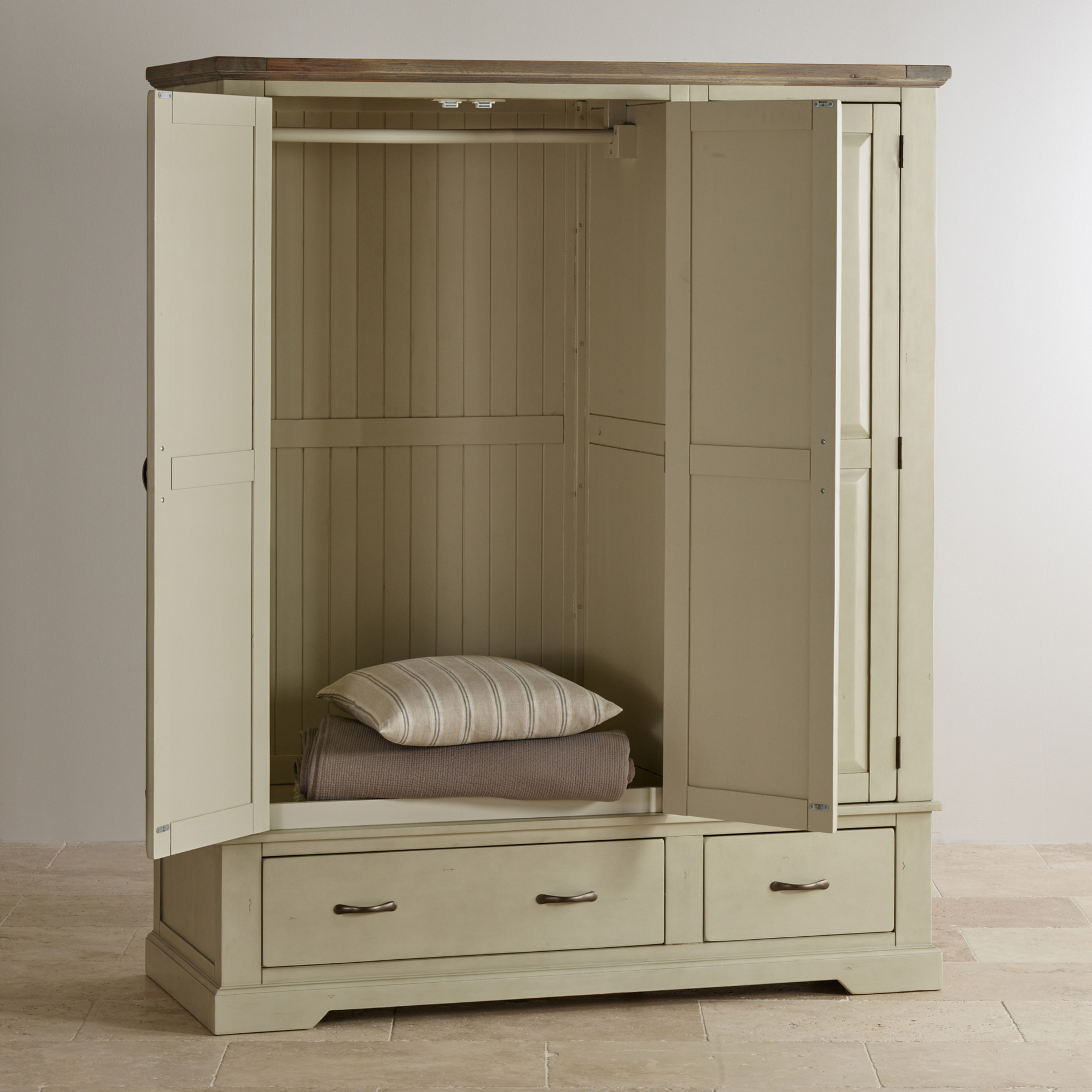 Isabella Painted Acacia Triple Wardrobe