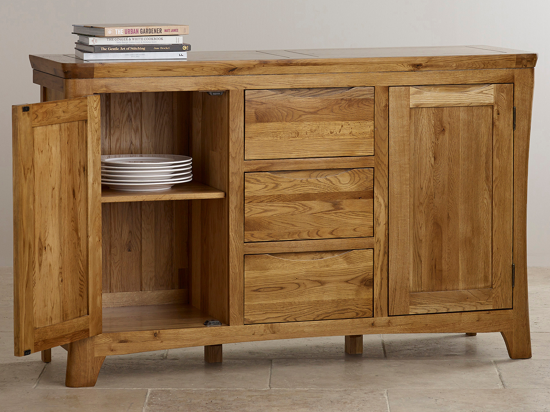 Orrick Rustic Solid Oak Large Sideboard Oak Furniture Land