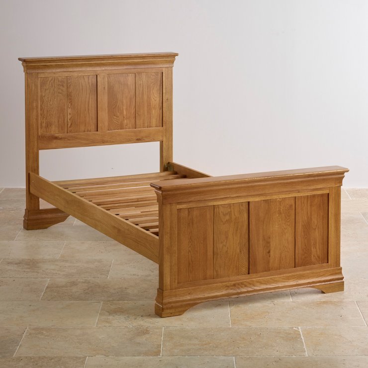 French Farmhouse Single Bed Solid Oak Oak Furniture Land