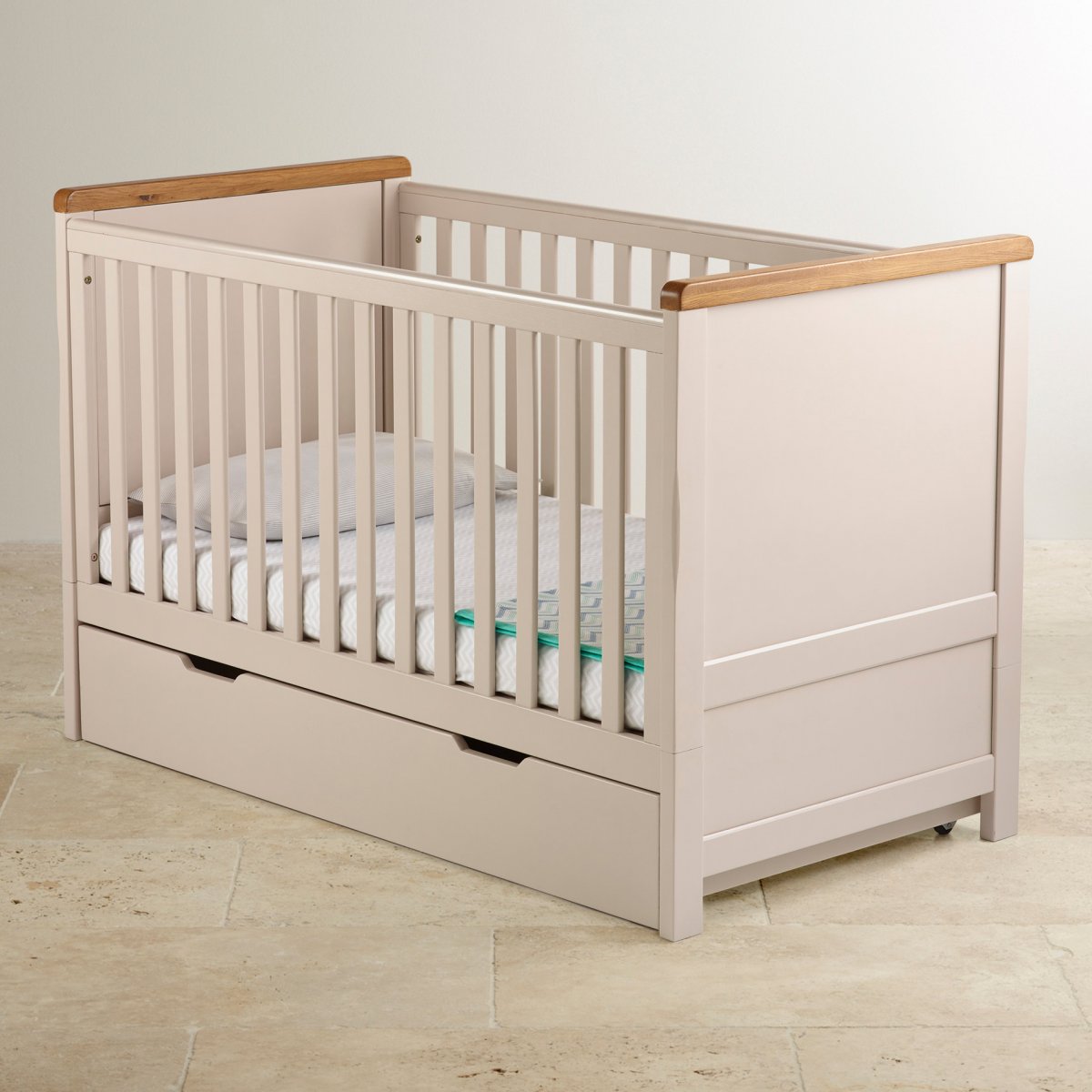 Kemble Painted 3 in 1 Cot Bed in Solid Acacia