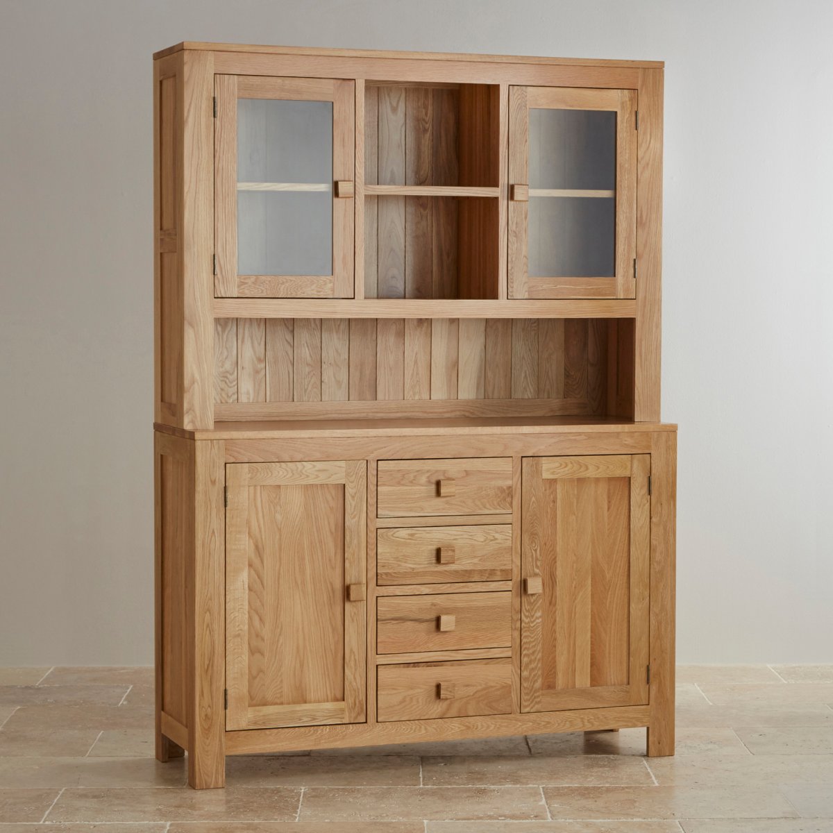 Oakdale Large Welsh Dresser in Natural Solid Oak