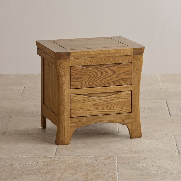Orrick Bedside Table in Rustic Oak Oak Furniture Land