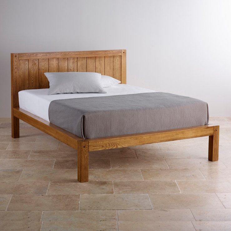 Quercus KingSize Bed in Rustic Solid Oak Oak Furniture Land