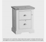 St Ives 2 Drawer Bedside Table in Light Grey Painted Acacia