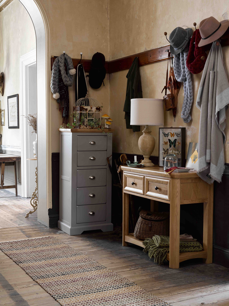 Rustic hallway with furniture