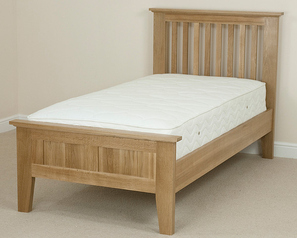 Bevel Solid Oak 3ft Single Bed | Bedroom Furniture