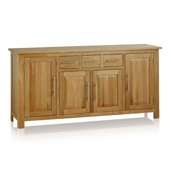 Rivermead Natural Solid Oak Large Sideboard Oak Furnitureland