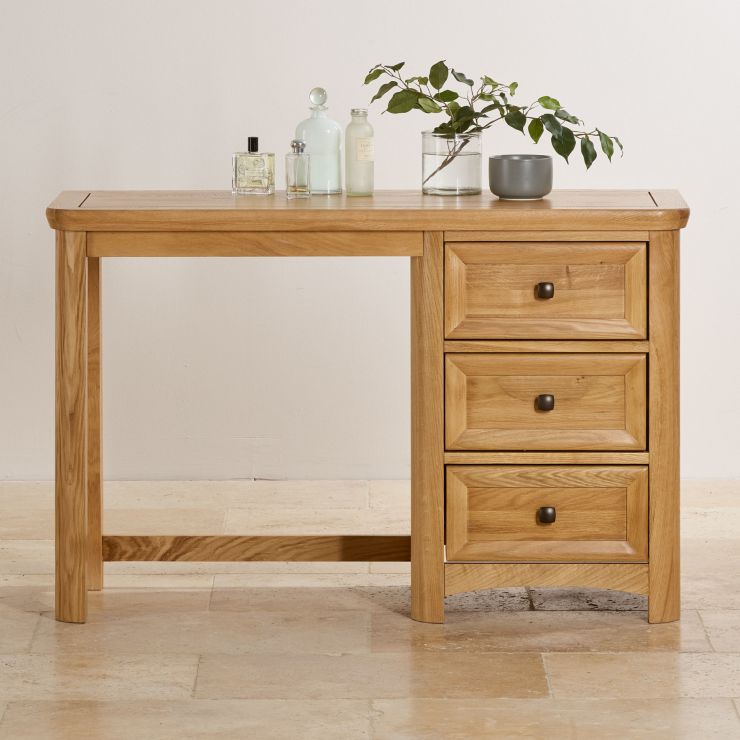 Wiltshire Dressing Table in Natural Solid Oak | Oak Furniture Land