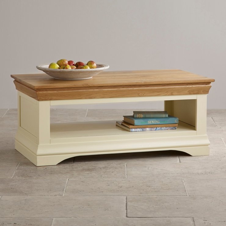 Country Cottage Coffee Table in Painted Oak | Oak ...
