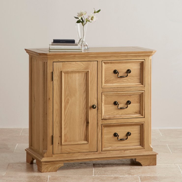 Edinburgh Natural Solid Oak Storage Cabinet by Oak Furniture Land