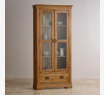 French Farmhouse Display Cabinet | Solid Oak | Oak Furniture Land