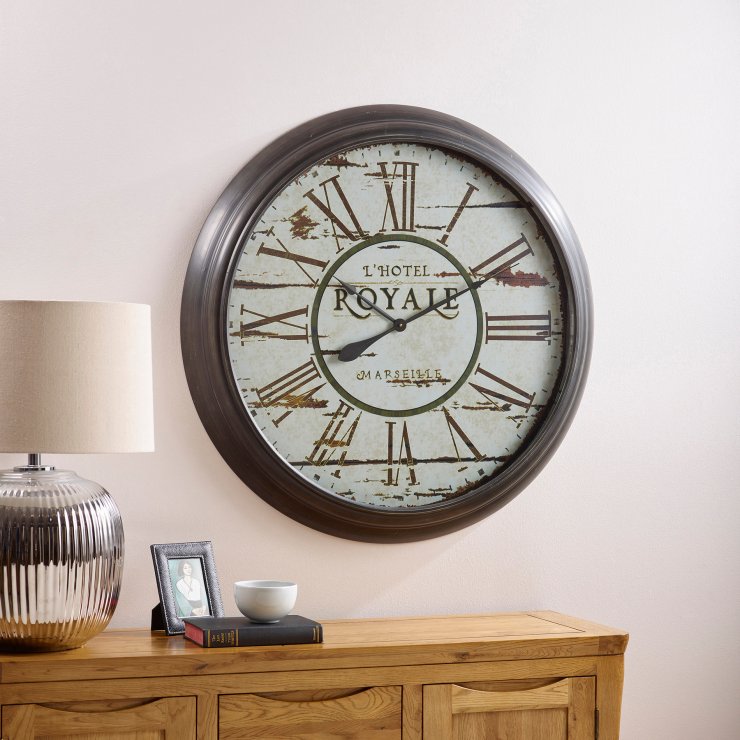 Royale Wall Clock by Oak Furniture Land