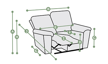 Selby 2 Seater Electric Recliner Sofa Dimensions